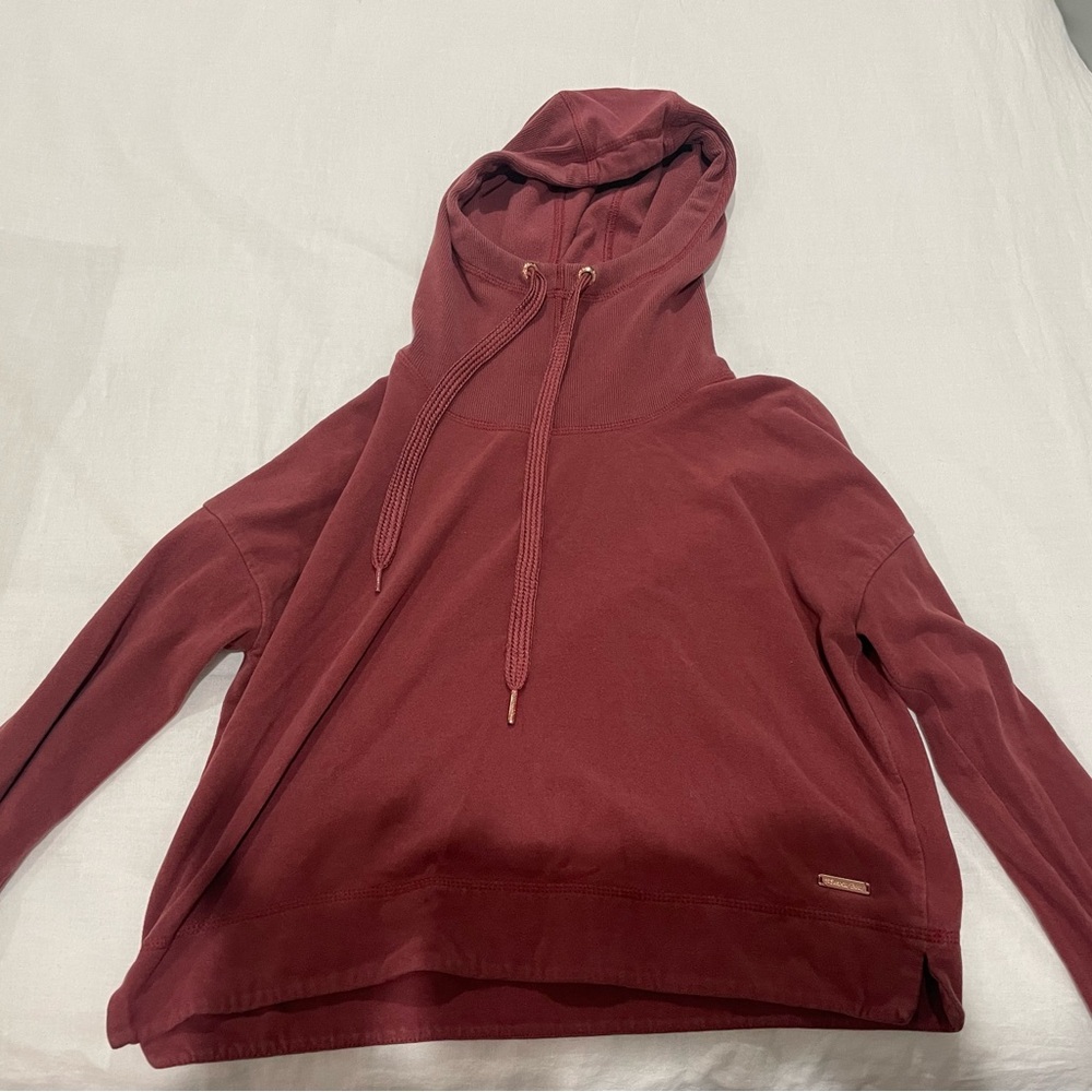 Sweaty Betty Maroon cropped hoodie